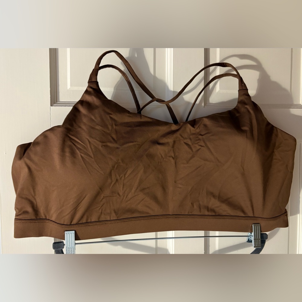 Old Navy Womenโs Plus Brown Low Impact Strappy Sports Bra 4X